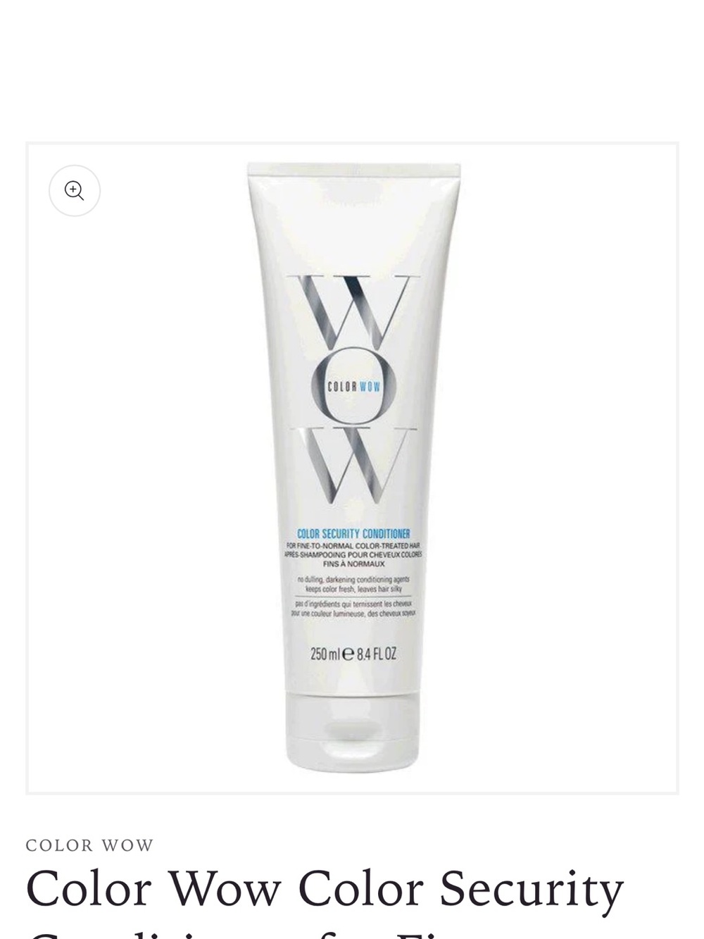 WOW couture Color Wow Color Security Conditioner - White & Silver
